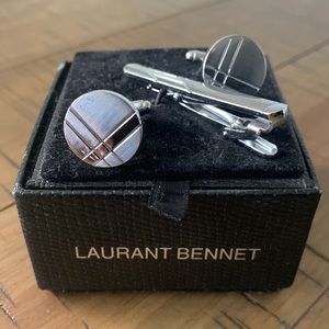 Cuff Links and Tie Clip Set